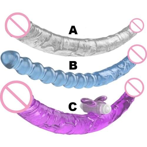 Fanala U Shape Vibrating Double Dildo Large Artificial Penis For Lesbian Women Vagina Double End Bead Anal Plug For Gay Couple