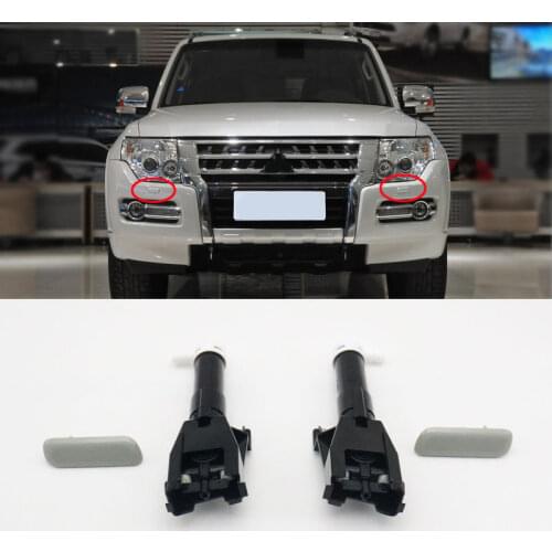 For Mitsubishi Pajero Shogun Montero V93 V95 V96 V97 2006-2016 Head Lamp Washer Nozzle Jet Pump Cleaning Actuator with Cover Cap