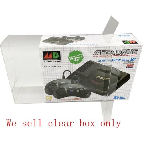 10 PCS a lot Collection Box Display Box Storage Box for SEGA Genesis for MD Mini Japanese version game protector box