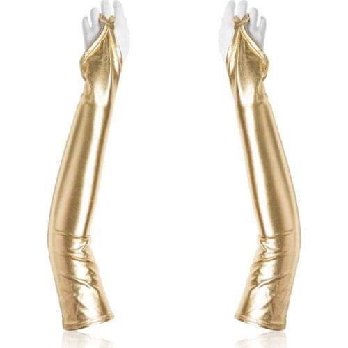 Patent Leather Coated Gloves Fun Flirting Underwear Sexy Series For Women Toys Adult Couples Supplies