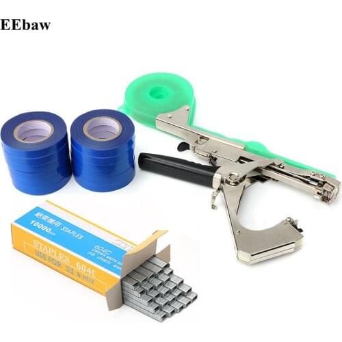 Tying Machine Plant Garden Plant Tapetool Tapener With 10 Rolls Tape Set for Vegetable, Grape, Tomato,Cucumber, Pepper Flower