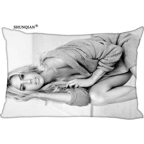 Custom Charlotte McKinney Printed Pillowcase Home Living room cushion Rectangular Silk Pillowcase Two Sides More size
