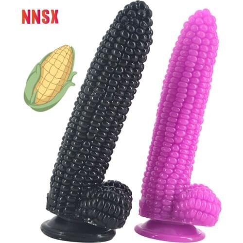NNSX Corn Dildo Anal Plug Granular Sense Ass Suction Cup Soft Masturbator Stimulating Vagina Sex Toys For Women Adult Produts