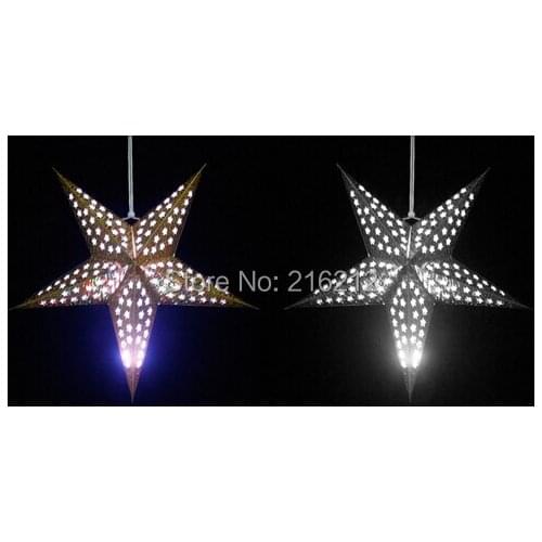 New Arrive Christmas Ornament 30cm Paper five-star star lampshade Christmas scene layout Paper Lanterns Decorations