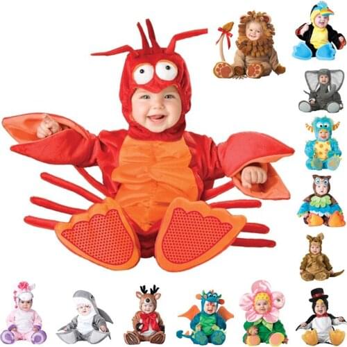 New Arrival High Quality Baby Boys Girls Halloween Dinosaur Costume Romper Kids Clothing Set Toddler Co-splay Triceratops