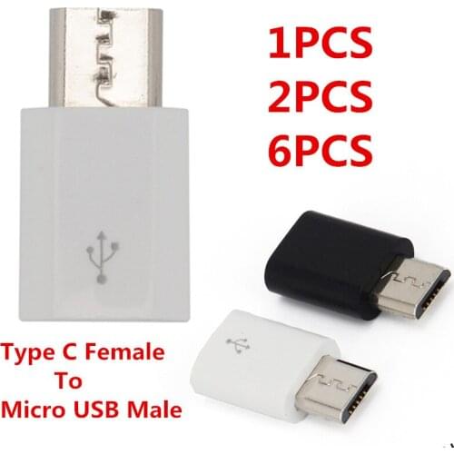 1PCS/2PCS/ 6PCSType C Female To Micro USB Male Adapter Converter Connectors For USB 3.1 Type C Connectors