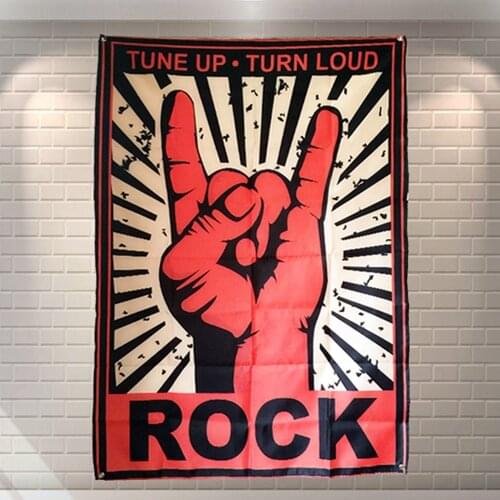 Band Posters HD Canvas Printing Art Tapestry Mural Wall Decoration Gift Hard Rock Heavy Metal Music Banners & Flags Tapestry B6
