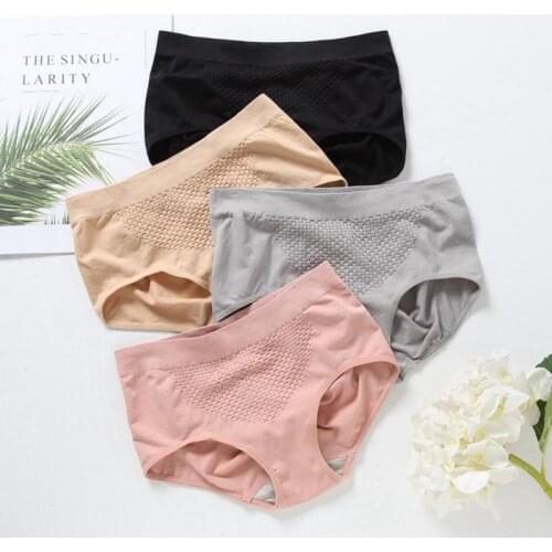 Cotton Panties Women Comfortable Underwears Sexy Middle-Waisted Underpants Female Lingerie Ladies Briefs