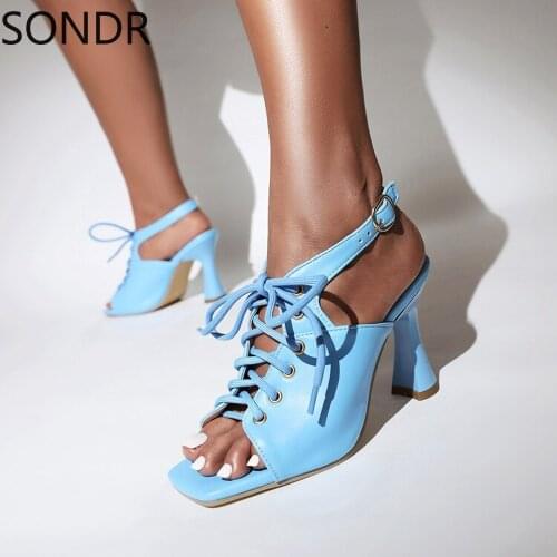 Womens Round Toe Pearls Lace Decor Ankle Boots Sexy Block Clear Transparent Crystal Heel Shoes Black New 2021 Fashion