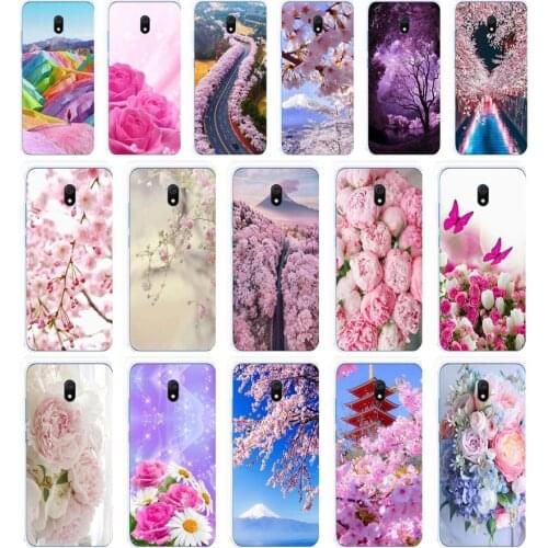 09 Fuji cherry blossom gift Soft Silicone Tpu Cover phone Case for Xiaomi Redmi 8 8A Note 8T 8t Pro