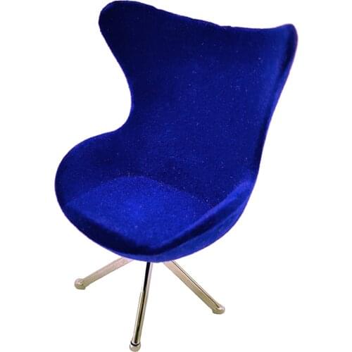 1:12 Dolls House Miniature High Back Swan Chair Living Room Modern Furniture