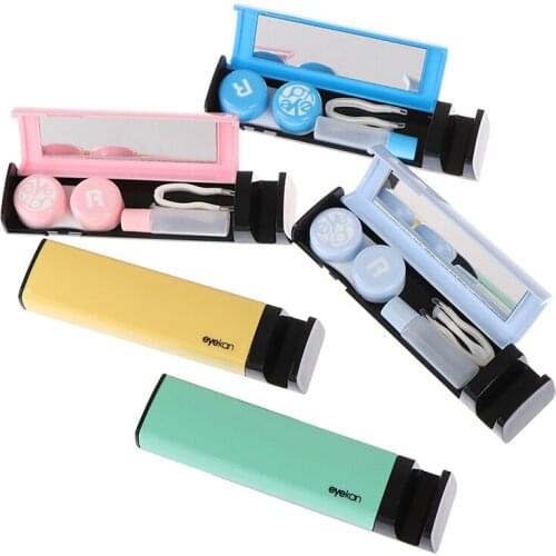 1Pc Contact Lens Case With Mirror Container Lovely Travel Kit Box