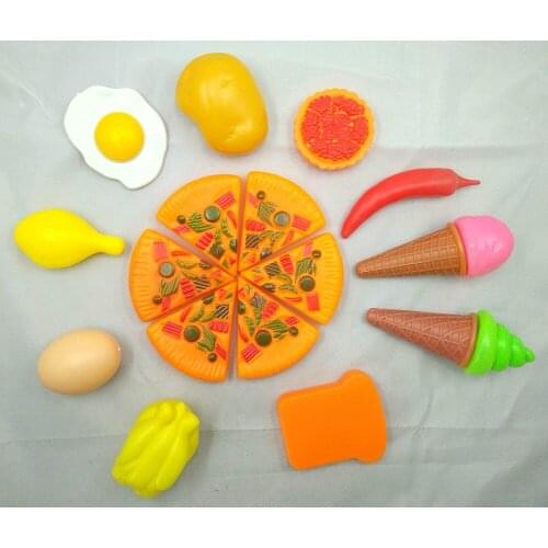 11pcs toye kitchen Food Toy Childrens Toys Pizza Eggs Ice Cream Chicken Pepper Kindergarten Teaching 2020
