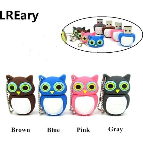 4 colors cartoon owl USB flash drive 32gb 16gb pen drive 8G pendrive 4gb flash card memory stick disk mini computer tablet gift