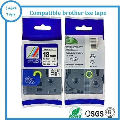 4PK Brother ptouch TZ 241 Compatible TZe-241 TZ241 18mm brother tz label tape tze241 for P touch PT330/7600/7500