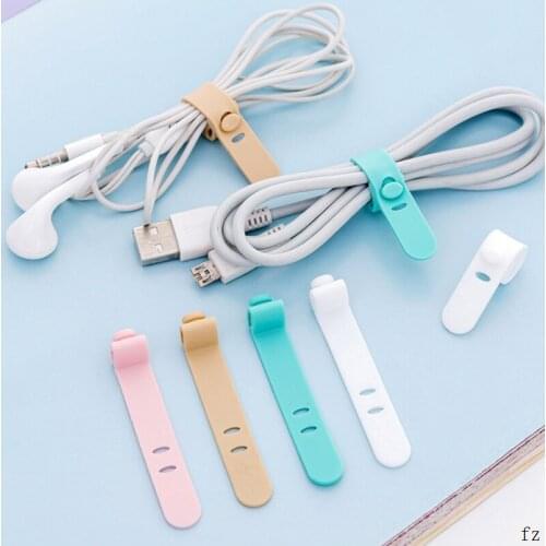 500 Pcs Silicone Cable Winder Cable Organizer Wire Wrapped Cord Line Storage Holder for Phone Earphone MP4 Candy Color Ties
