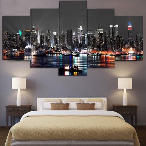 5D Diy diamond painting 5pcs New York City Construction Scenery square round Cross stitch diamond embroidery multi-pictureZP-594