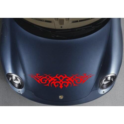Car decals Racing Flames Tribal 32''x 7.5'' Hood Vinyl Graphics Front stickers CG120