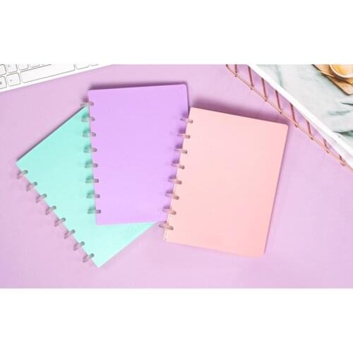 A5/Junior 8 Hole PP Notebook Shell Loose-leaf Notebook Cover DIY Student Binder Notepad Mushroom Hole Business Notebook Cover