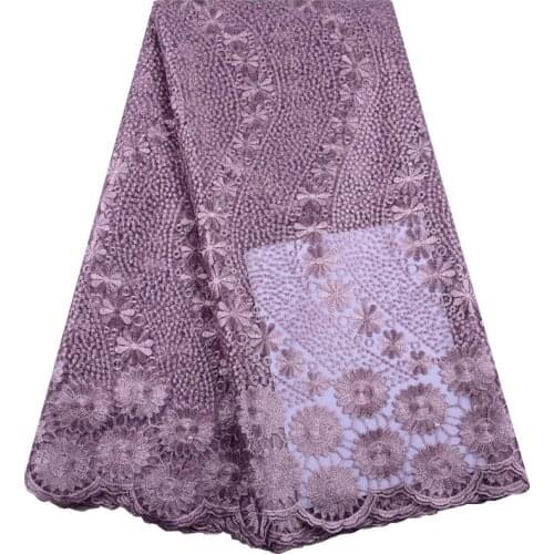 Onion Color African Tulle Lace Fabric High Quality Lace With Beads Nigerian French Net Lace Fabric For Wedding Party Dress S1476