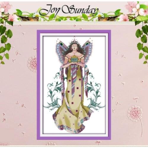Purple Fairy Patterns Counted Cross Stitch 11CT 14CT Cross Stitch Sets Wholesale Chinese Cross-stitch Kits Embroidery Needlework