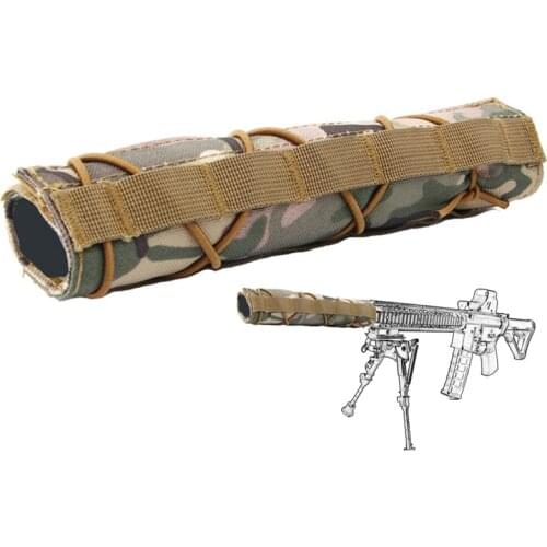 Tactical Hunting Airsoft 22cm Silencer Suppressor Mirage Heat Cover Shield Sleeve Shooting Muffler Baffler Protector Mutlicam