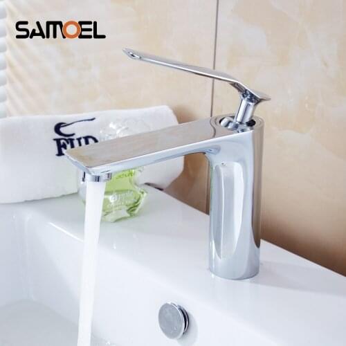 New Chrome Bathroom Hot & Cold Mixer Waterfall Basin Sink Wash SIngle handle Faucet Tap 1168C