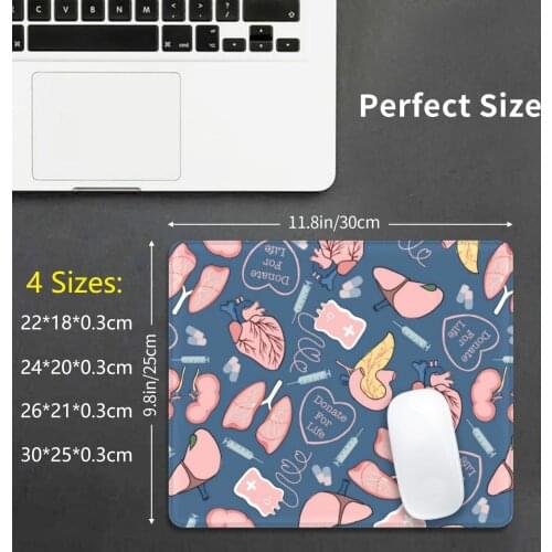 Donate For Life Mouse Pad DIY Print Organ Donation Surgery Heart Liver Kidney Pancreas Blood Donation