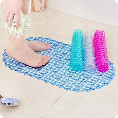 Bathroom Carpet Rug Shower Room Waterproof Mats Foot Massage Cushion Anti-slip Sucker Floor Carpet for Child and Old Men Bedroom