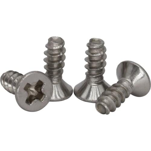 M3*4 M3x4 M3*5 M3x5 M3*6 M3x6 M3*8 M3x8 304 Stainless Steel Phillips Cross Countersunk CSK Flat Head Tail Self Tapping Screw