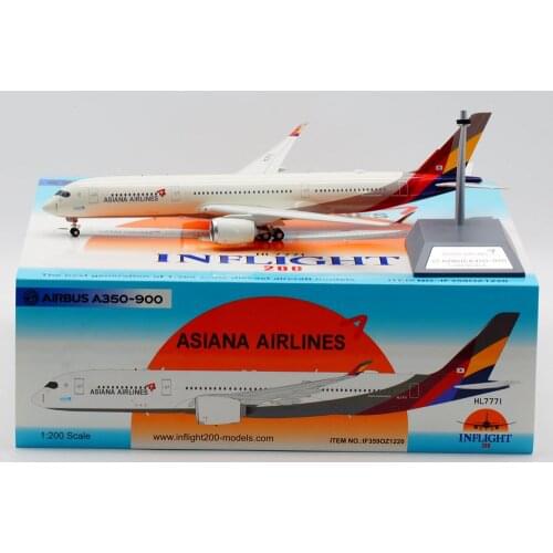 1:200 Alloy Collectible Plane INFLIGHT IF359OZ1220 ASIANA Airlines "Star Alliance" Airbus A350-900 Diecast Aircarft Model HL7771