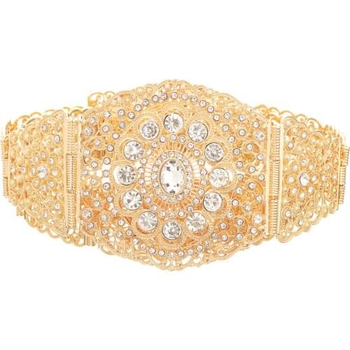 Fashionable aristocratic hollow out rhinestone inlaid metal belt fashion girl wedding decoration belt