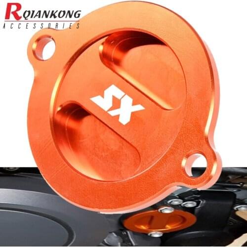 Motorcycle Rear Brake Cylinder Fluid Reservoir Engine Oil Filter Cover Cap For 250 350 450SXF SX-F 505SX-F 450 525 SX-R SX R