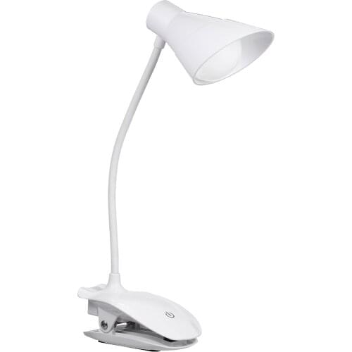 Built-in 600mAh battery Clip-on Desk Light USB Rechargeable 5W 7LED Night Reading Light with 3 Levels Brightness