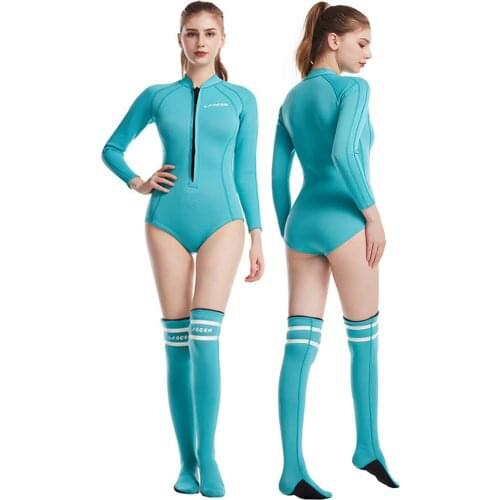 2.5MM Neoprene Women Wetsuit Windsurf Underwater Fishing Hunting Diving Surf Swimwear Short Sleeve Kitesurf Scuba Diving Clothes