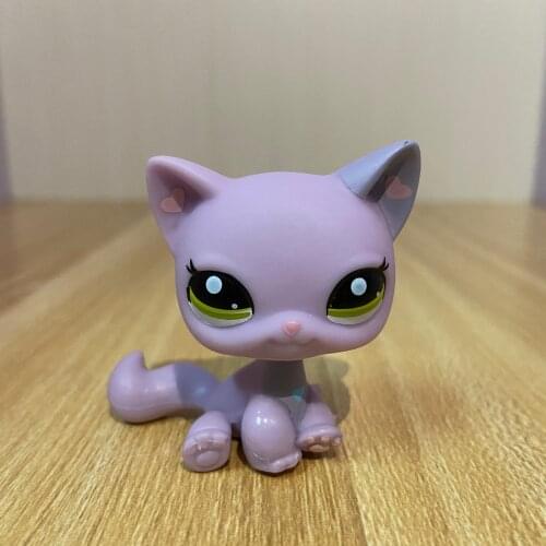 New LPS CAT Rare Pet Shop Toys Mini Stands Short Hair Kitten Old Figures Collection Original Cute Animal