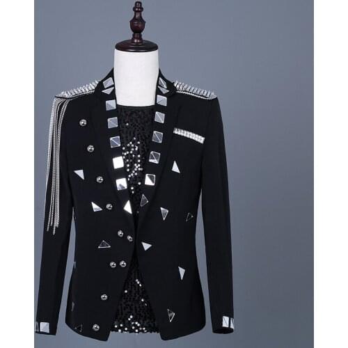 Men Masculino balazer new male singer DJ nightclub guest star with the same wedding costume Bar male stage lens performance