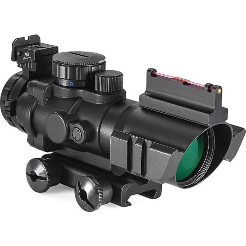 Red Dot 4x32 Acog Riflescope 20mm Milano Optics Reflex Tactical Scope Sight for Hunting Rifle Gun Airsoft Sniper Magnifier