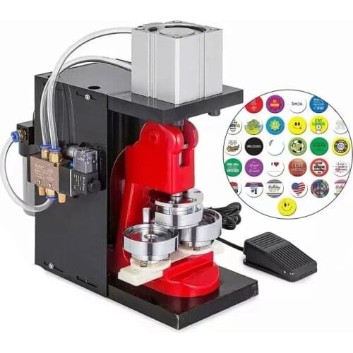 Pneumatic Badge Machine WYQD001 Desktop Pneumatic Badge Refrigerator Paste Pressing Mold Making Machine Without Pump 1PC