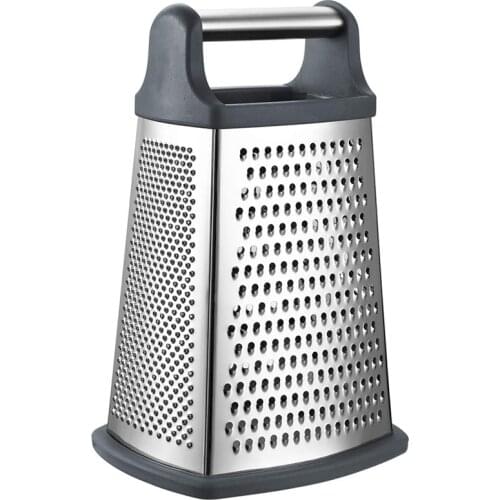 Spring Chef Professional Box Grater, Stainless Steel with 4 Sides, Best for Parmesan Cheese