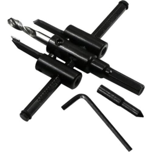 30-120mm Aircraft Type Adjustable Circle Hole Cutter Wood Drill Bit Woodworking Hole Opener Plaster Downlight Reamer Bit Tool