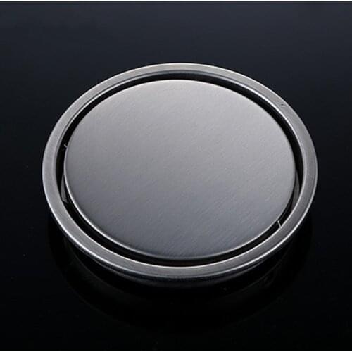 Bathtub Shower Drainer Floor Strainer 11x11cm 304 Stainless Steel Round Invisible Bathroom Floor Drain Waste Grate