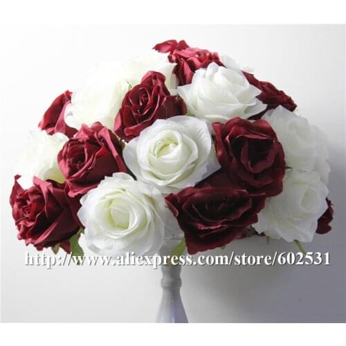 SPR New wedding table centerpiece 10pcs/lot wedding road lead artificial flower ball decorations party decorative backdrop