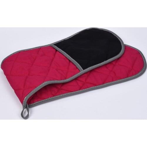 Heat Resistant Oven Gloves Cotton Kitchen Potholders Towelling interior