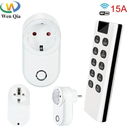 433Mhz Wireless Remote Control Switch Smart Socket EU French Plug 220V 16A Electrical Outlet And Universal Switches For Lamp