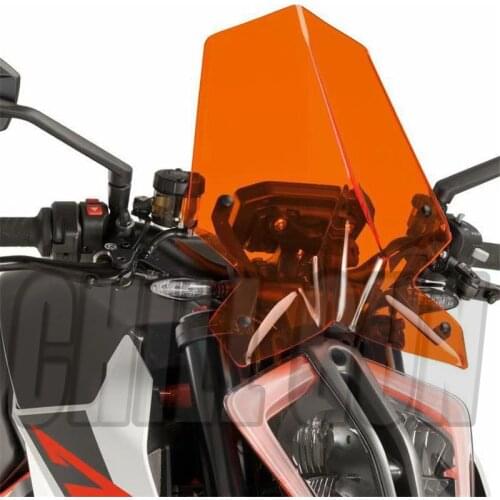 Motorcycle Sports Windshield Wind Deflector WindScreen Visor Viser For Duke 125 390 2017 2018 2019 2020 2021 Duke125 Duke390