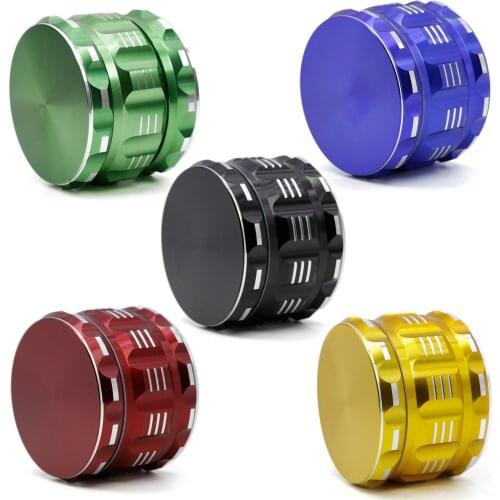 High Quality 4Parts 63mm Aluminum Alloy Spice Mill Tobacco Herb Grinder Smoker Hand Muller Hookah Shisha Water Pipe Wholesale