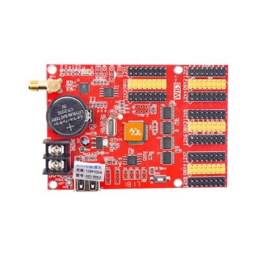 W63 HD-W63 wifi wireless and USB ports led sign controller card supports P10,P16,P20,F3.0,F3.75,F5.0