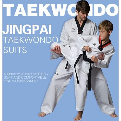 2020 Taekwondo Dobok Protector Uniform Stripe Clothes Professional Long-Sleeve Karate Suit WTF Dedicated Child and Adult