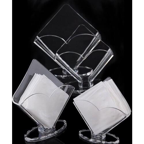 1PC Napkin Holder Transparent Acrylic Tissue Box Holder Case Creative Home Hotel Tissue Tray Tabletop Decoration Party Supplies